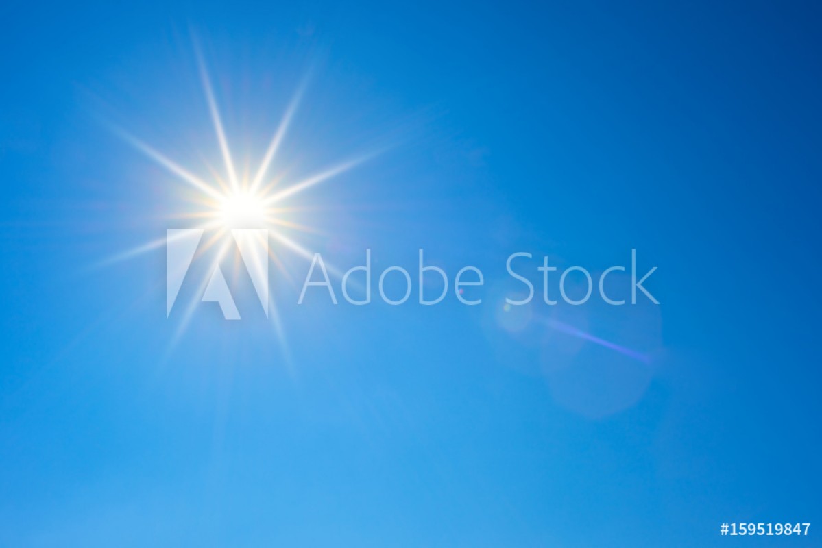 Image de Blue sky with bright sun